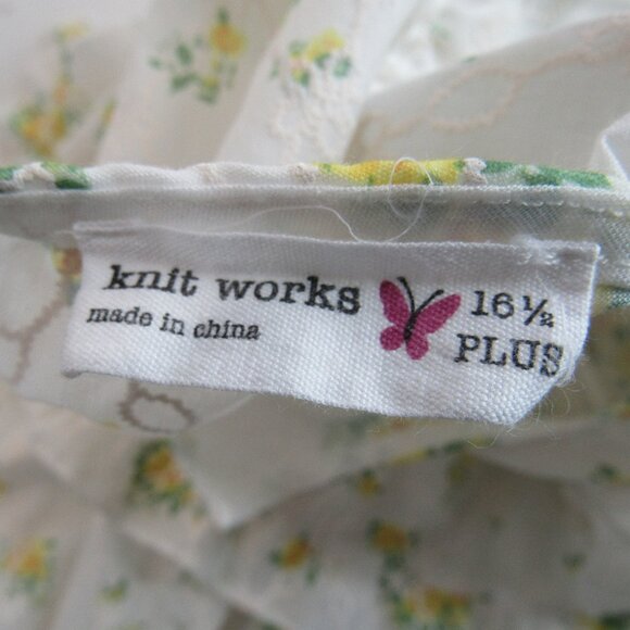 Knit Works Sleeveless Ruffle A-Line Dress, Big Girl's Size16.5 Plus Yellow Rose - Picture 9 of 12